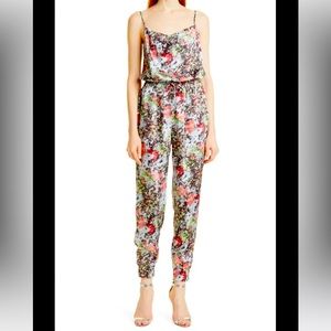 Cinq a Sept Finnley Jumpsuit in Powder Blue Multi- Size L
